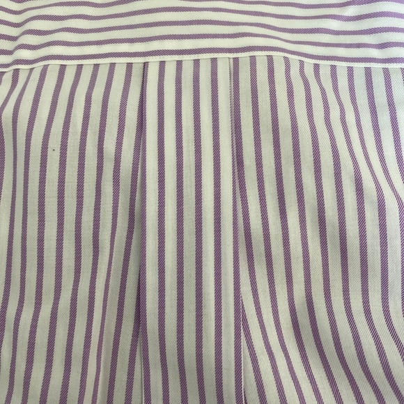 Brooks Brothers 346 Original Polo Long Sleeve Shirt Mauve & White Stripe Size M - Picture 5 of 8